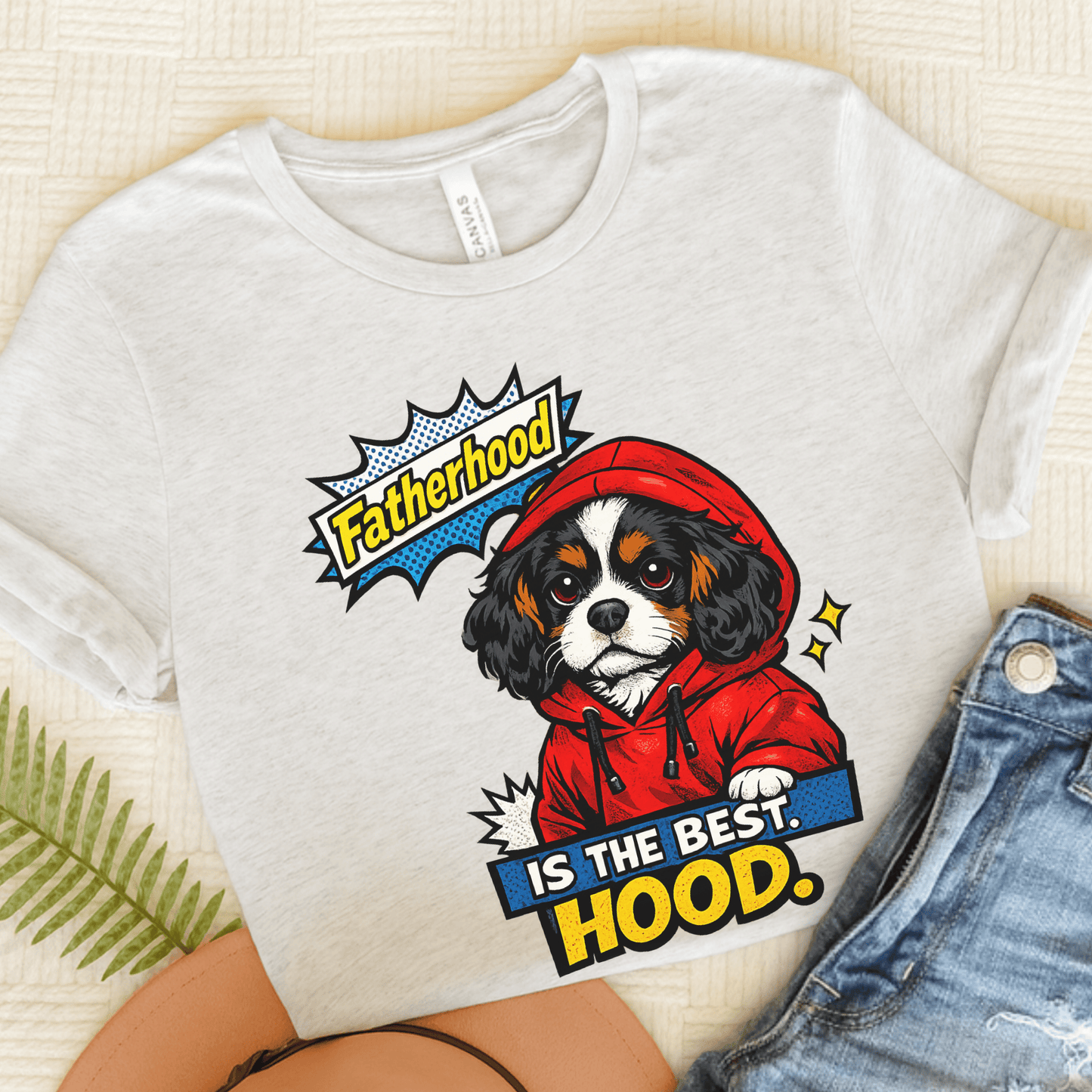 Personalized Cavalier Fatherhood Unisex TShirt Ash