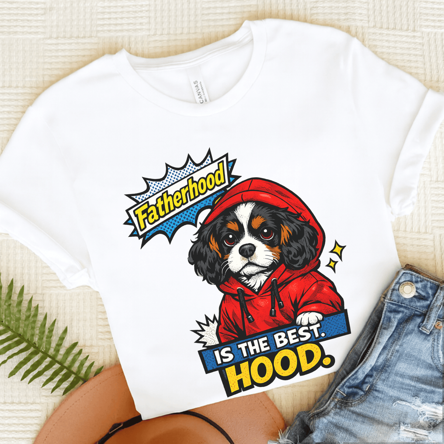 Personalized Cavalier Fatherhood Unisex TShirt White