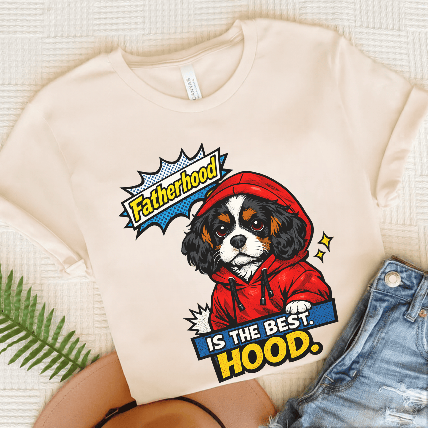 Personalized Cavalier Fatherhood Unisex TShirt Natural