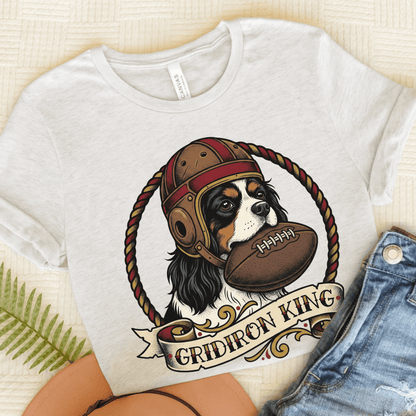 Personalized Cavalier Football Gridiron Unisex TShirt Ash