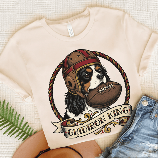 Personalized Cavalier Football Gridiron Unisex TShirt Natural