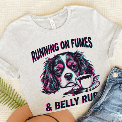Cavalier Belly Rubs Unisex TShirt Ash