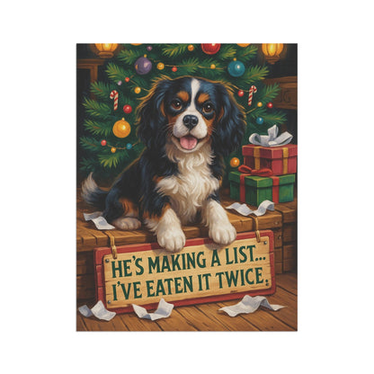 Tricolor Cavalier Funny Christmas Flag