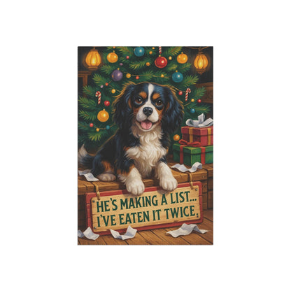 Tricolor Cavalier Funny Christmas Flag