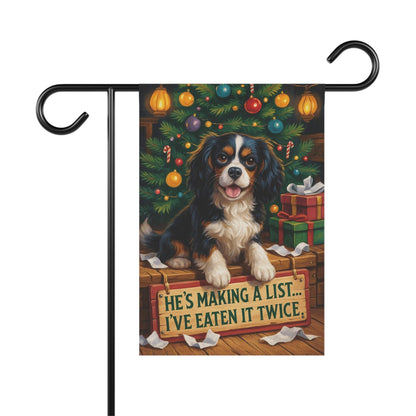 Tricolor Cavalier Funny Christmas Flag