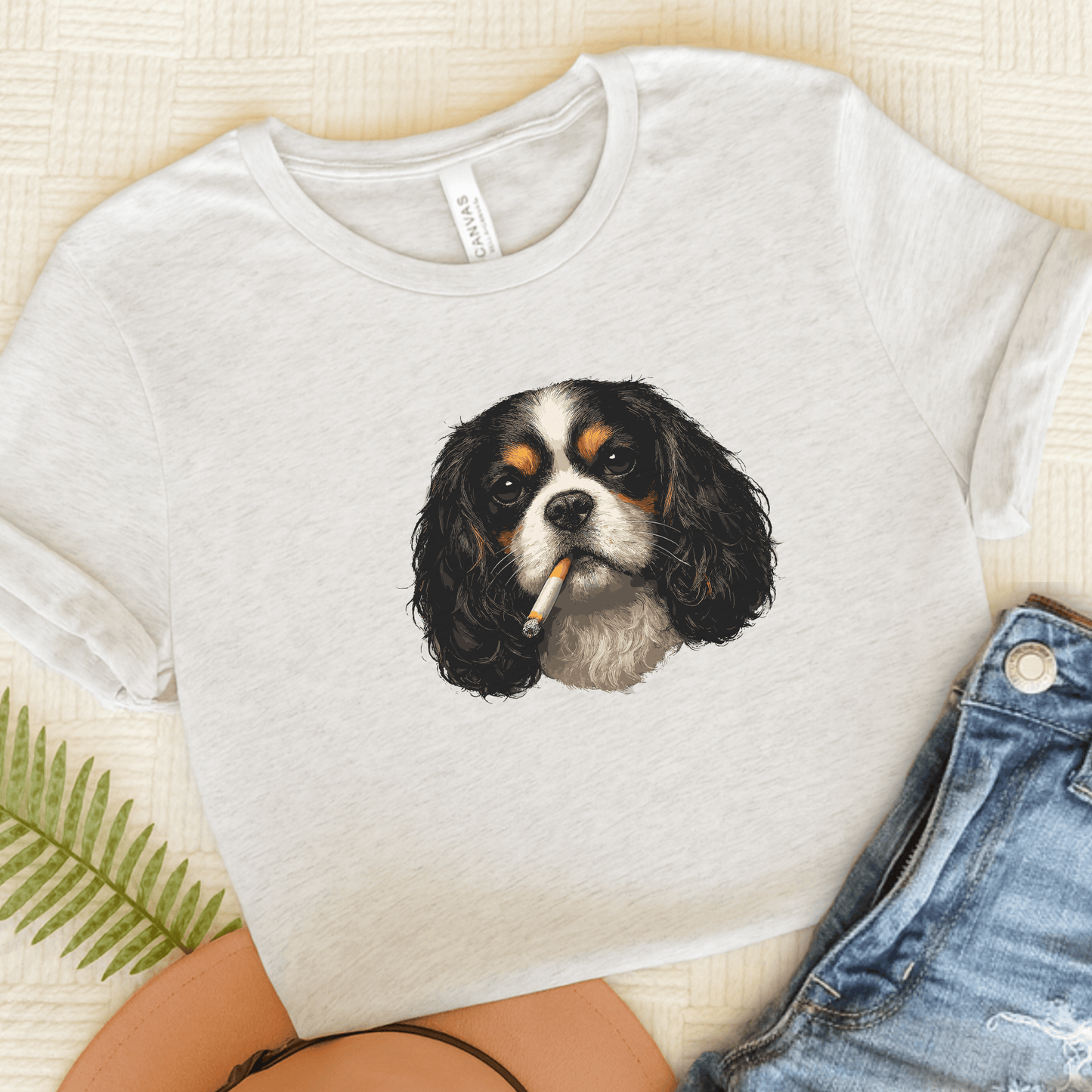 Personalized Cavalier Dramatic Unisex TShirt Ash