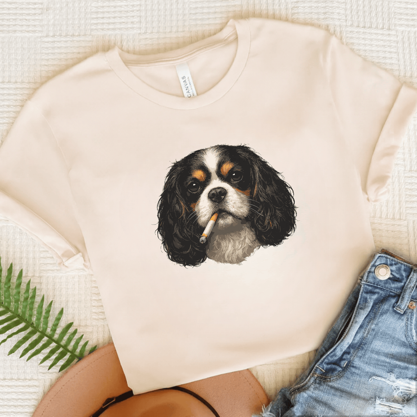 Personalized Cavalier Dramatic Unisex TShirt Natural
