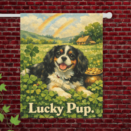 Personalized Cavalier St Patricks Day Garden Flag 24.5'' × 32''