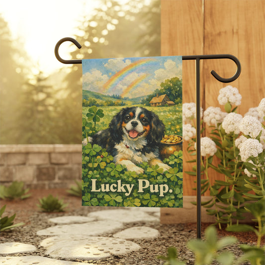 Personalized Cavalier St Patricks Day Garden Flag