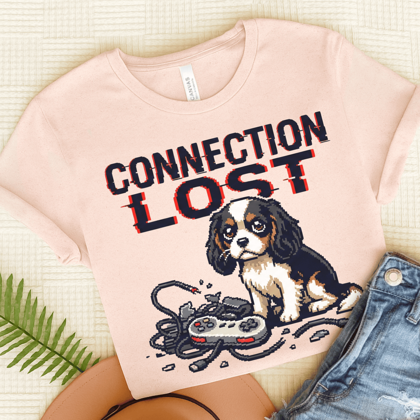 Personalized Cavalier Gamer Unisex TShirt Soft Pink