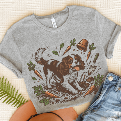 Tricolor Cavalier Garden Helper Unisex TShirt Athletic Heather