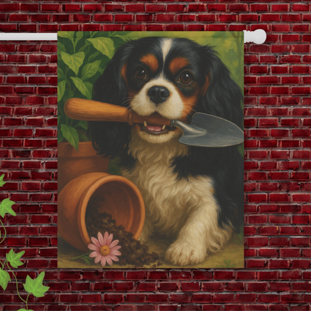 Tricolor Cavalier Gardening Yard Flag 24.5'' × 32''