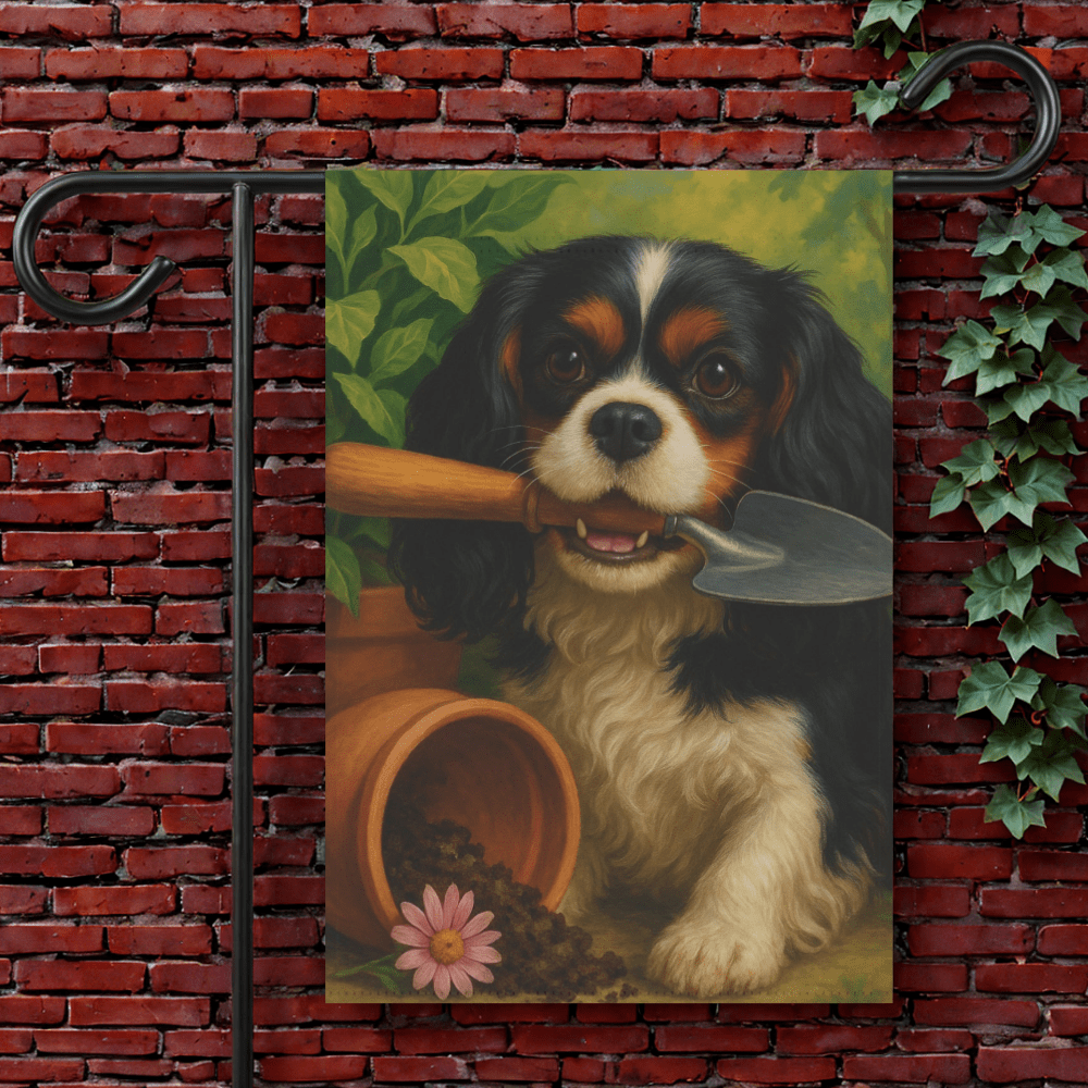 Tricolor Cavalier Gardening Yard Flag 12'' × 18''