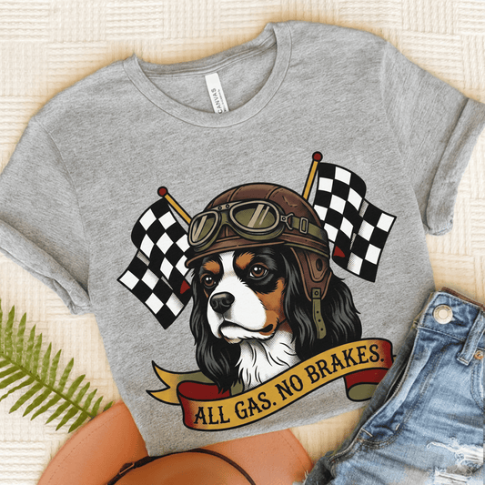 Personalized Cavalier Gas Race Car Unisex TShirt Athletic Heather