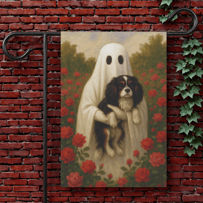 Tricolor Cavalier Ghostie Garden Flag 12'' × 18''