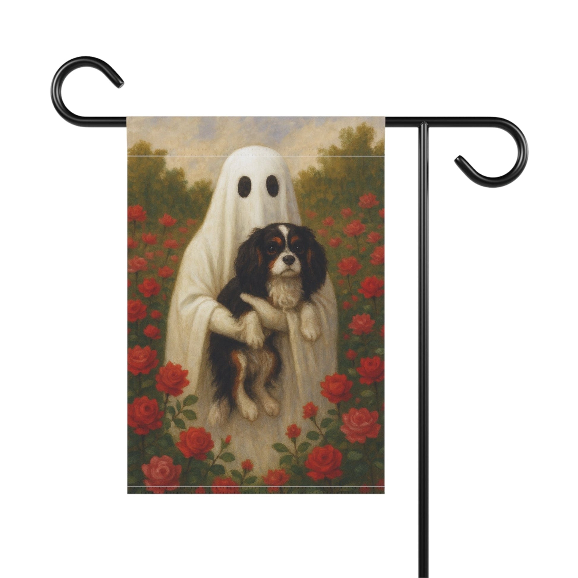 Tricolor Cavalier Ghostie Garden Flag
