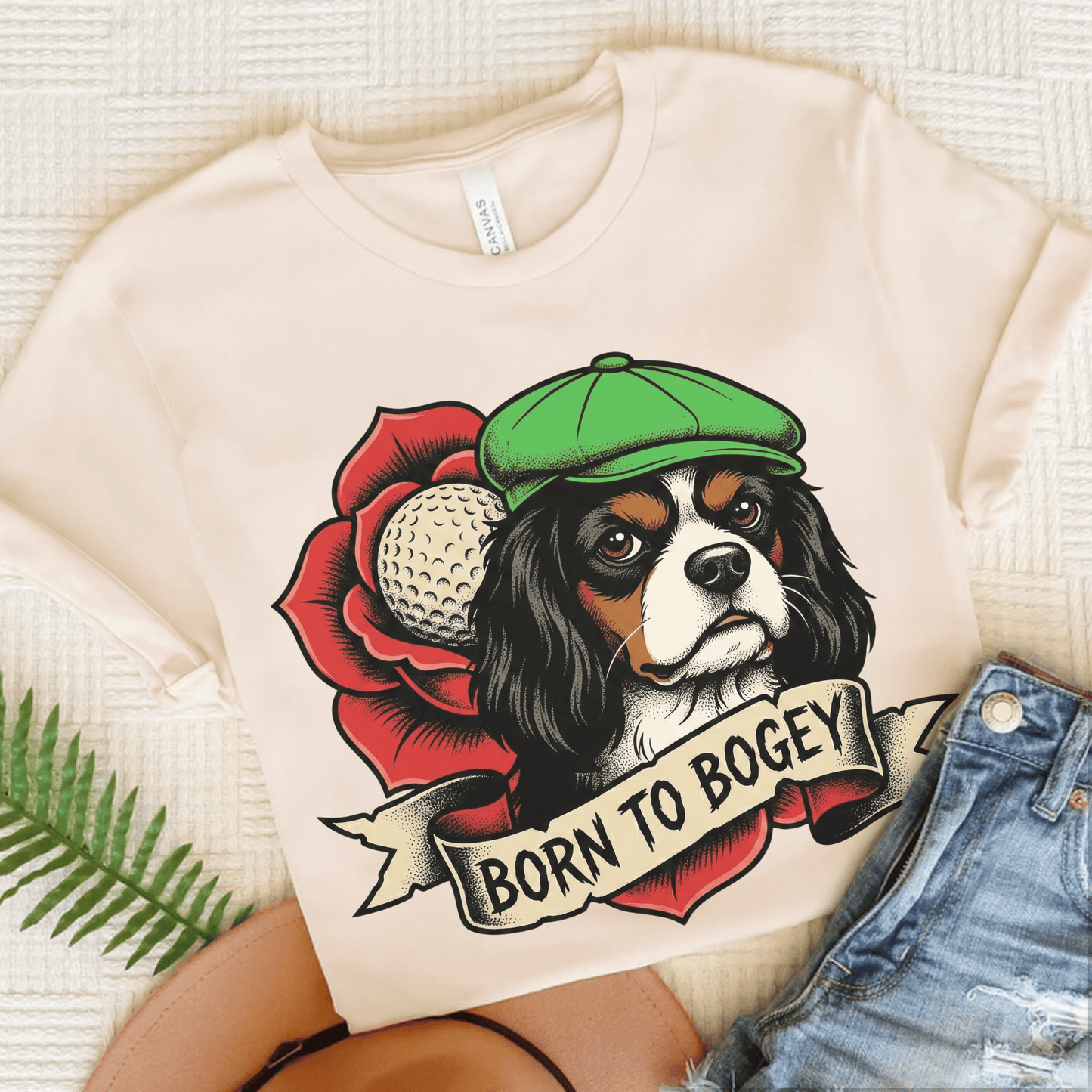 Personalized Cavalier Golf Club Unisex TShirt Natural