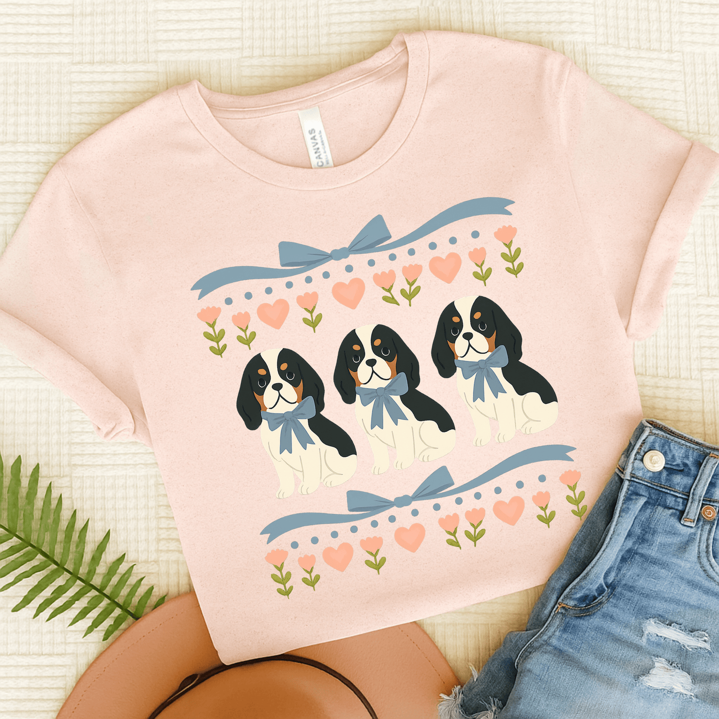 Printify T-Shirt Soft Pink / S Tricolor Cavalier Grandma TShirt