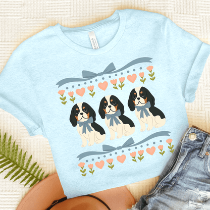 Printify T-Shirt Heather Ice Blue / S Tricolor Cavalier Grandma TShirt
