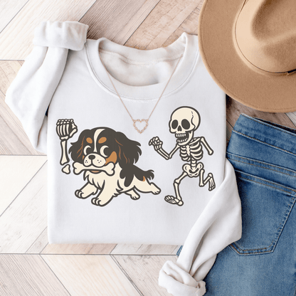 Tricolor Cavalier Grave Robber Sweatshirt White