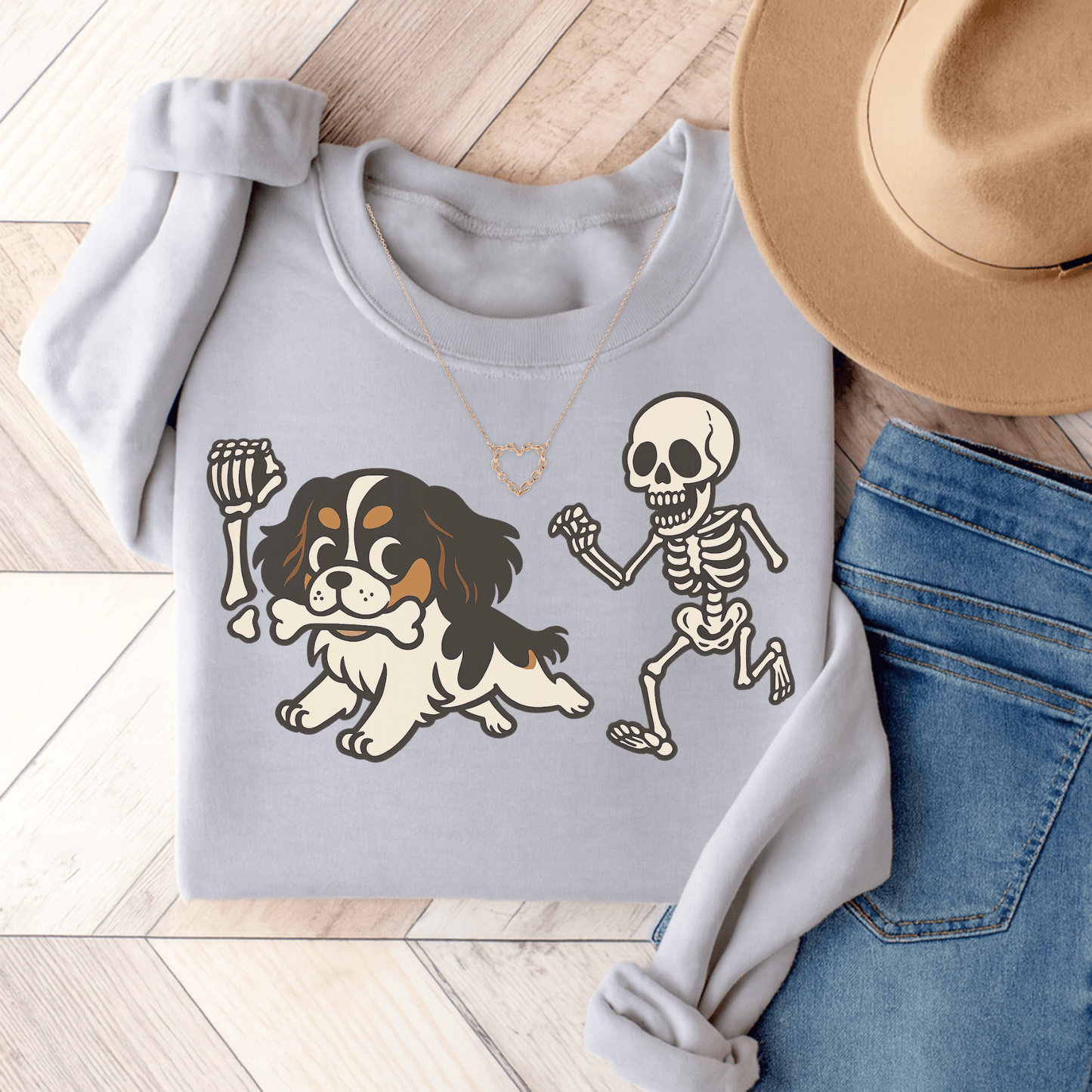 Tricolor Cavalier Grave Robber Sweatshirt Ash