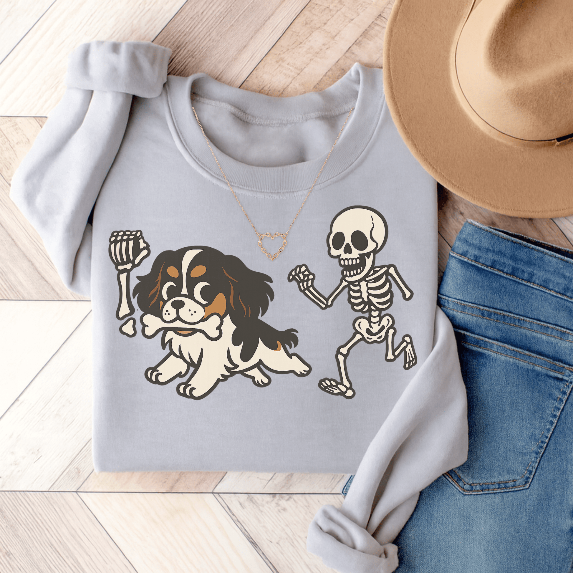 Tricolor Cavalier Grave Robber Sweatshirt Ash