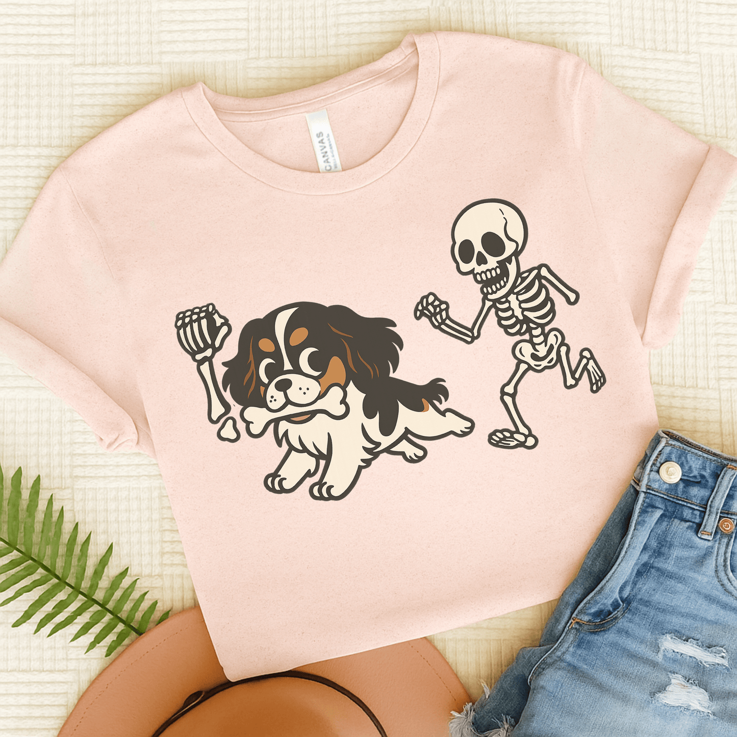 Tricolor Cavalier Grave Robber TShirt Soft Pink