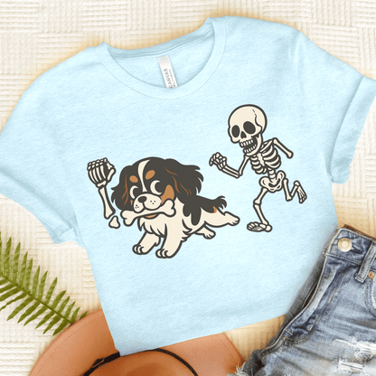 Tricolor Cavalier Grave Robber TShirt Heather Ice Blue