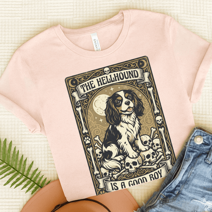 Personalized Cavalier Hellhound Tarot Card Unisex TShirt Soft Pink
