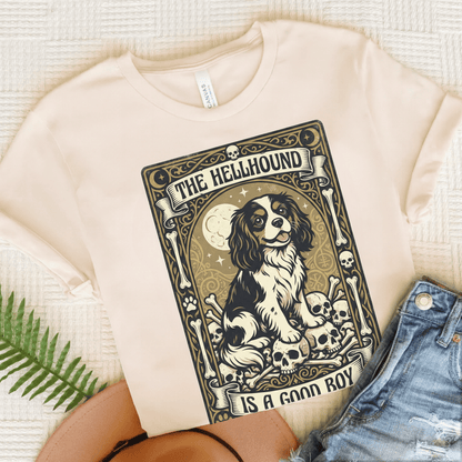 Personalized Cavalier Hellhound Tarot Card Unisex TShirt Natural