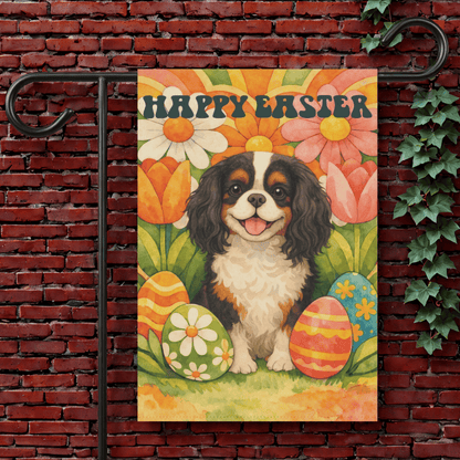 Personalized Cavalier Hippie Garden Yard Flag 12'' × 18''