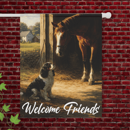 Personalized Cavalier Horse Barn Yard Flag 24.5'' × 32''