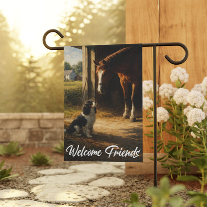 Personalized Cavalier Horse Barn Yard Flag