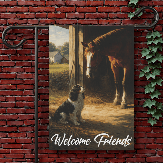 Personalized Cavalier Horse Barn Yard Flag 12'' × 18''