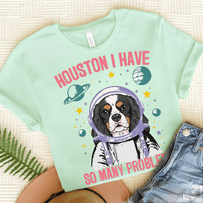 Personalized Cavalier Houston Space Unisex TShirt Heather Mint
