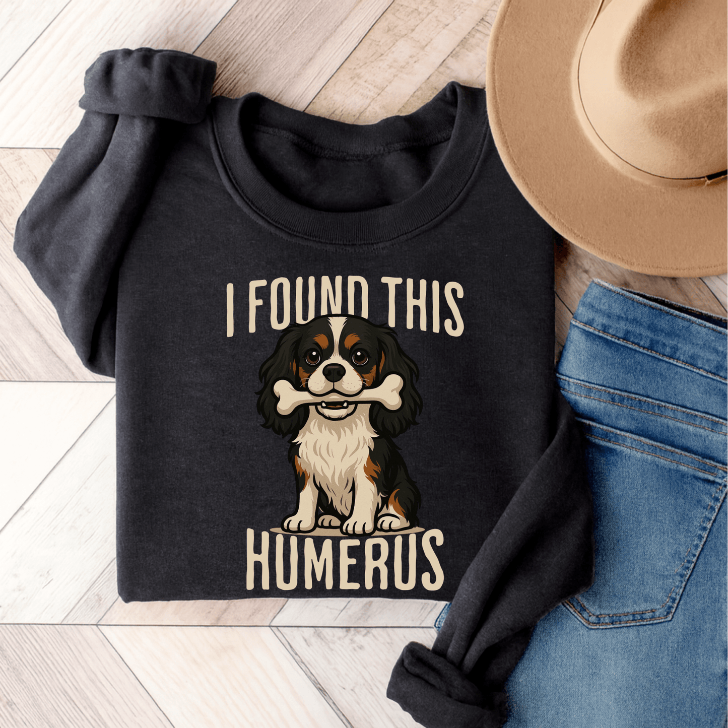 Tricolor Cavalier Humerus Sweatshirt Dark Heather