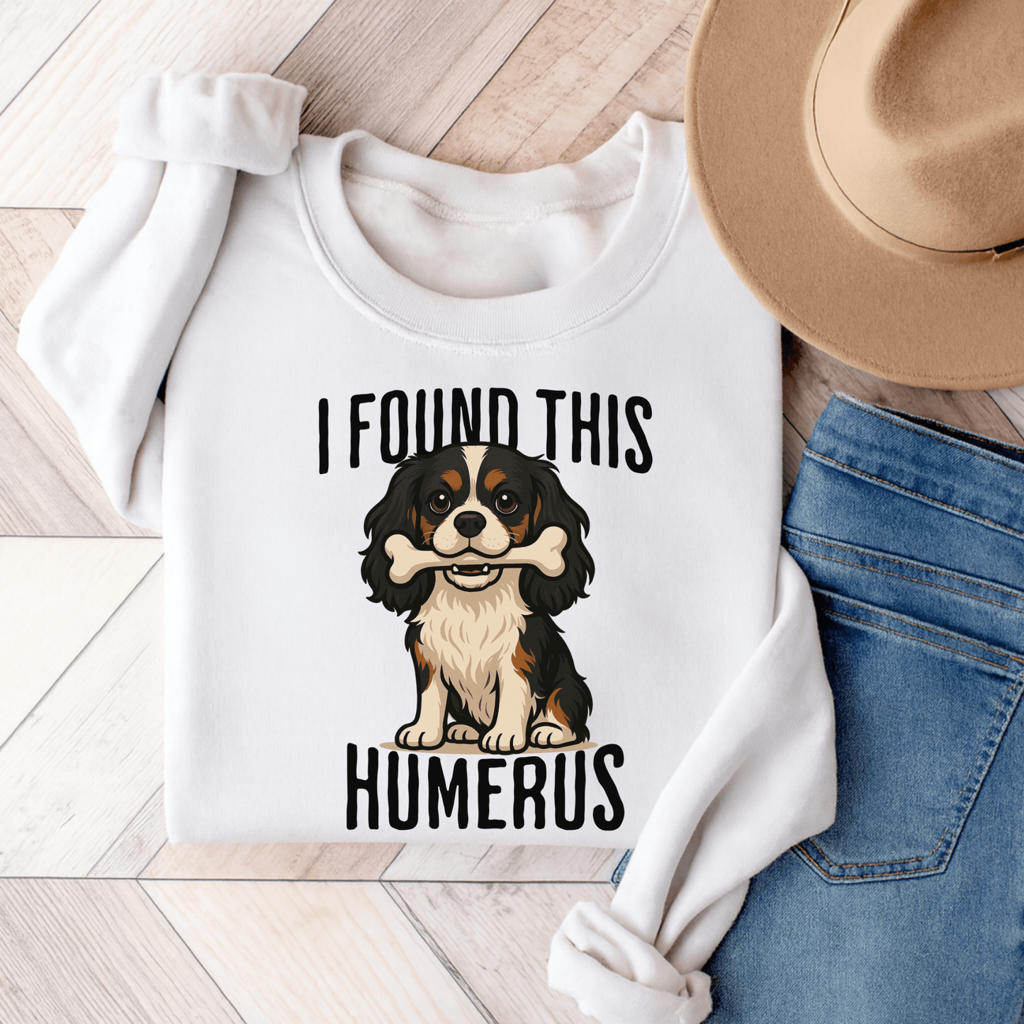 Tricolor Cavalier Humerus Sweatshirt White