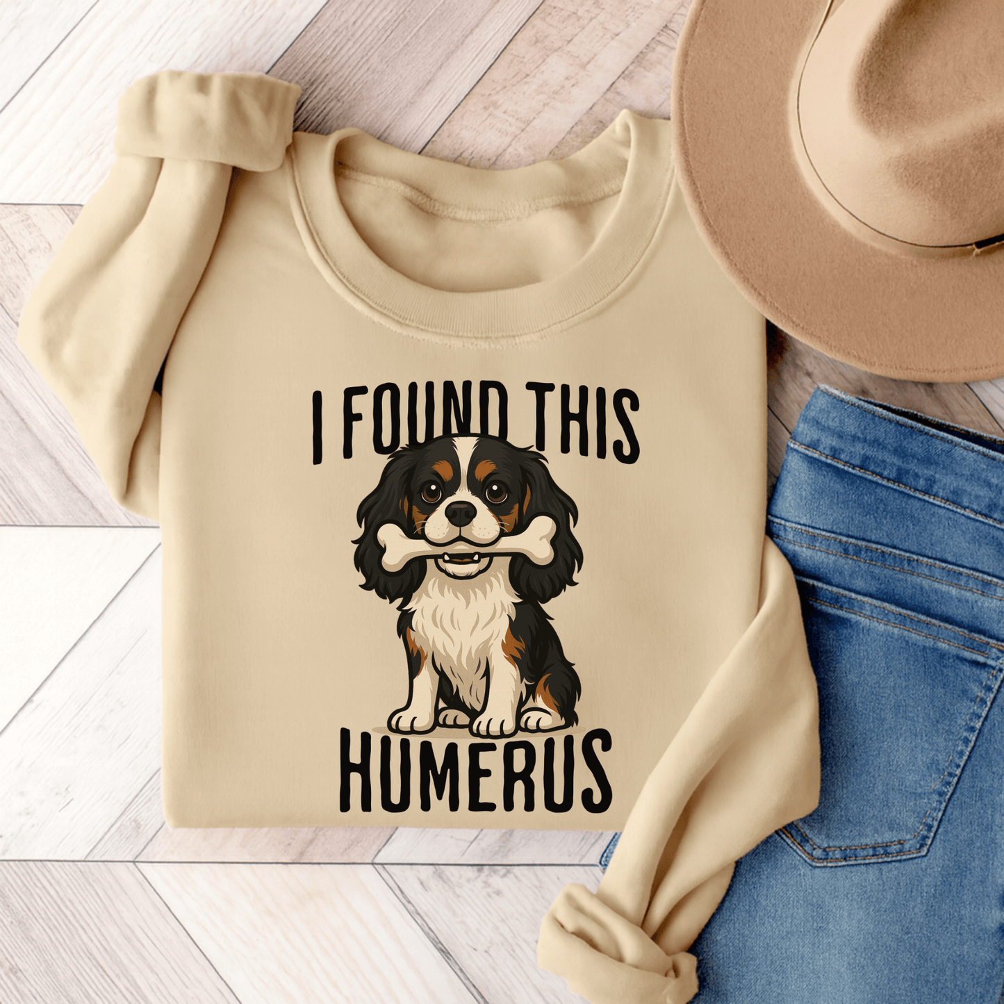 Tricolor Cavalier Humerus Sweatshirt Sand