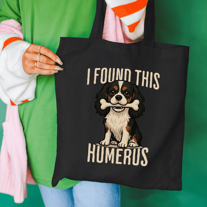 Tricolor Cavalier Humerus Tote Bag Black 15" x 16"