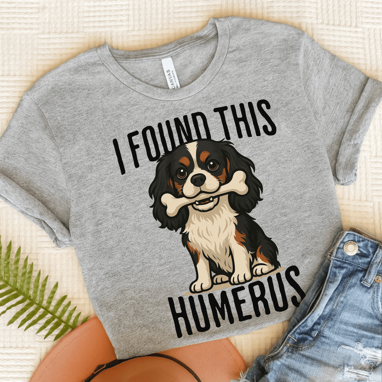 Tricolor Cavalier Humerus Tshirt Athletic Heather