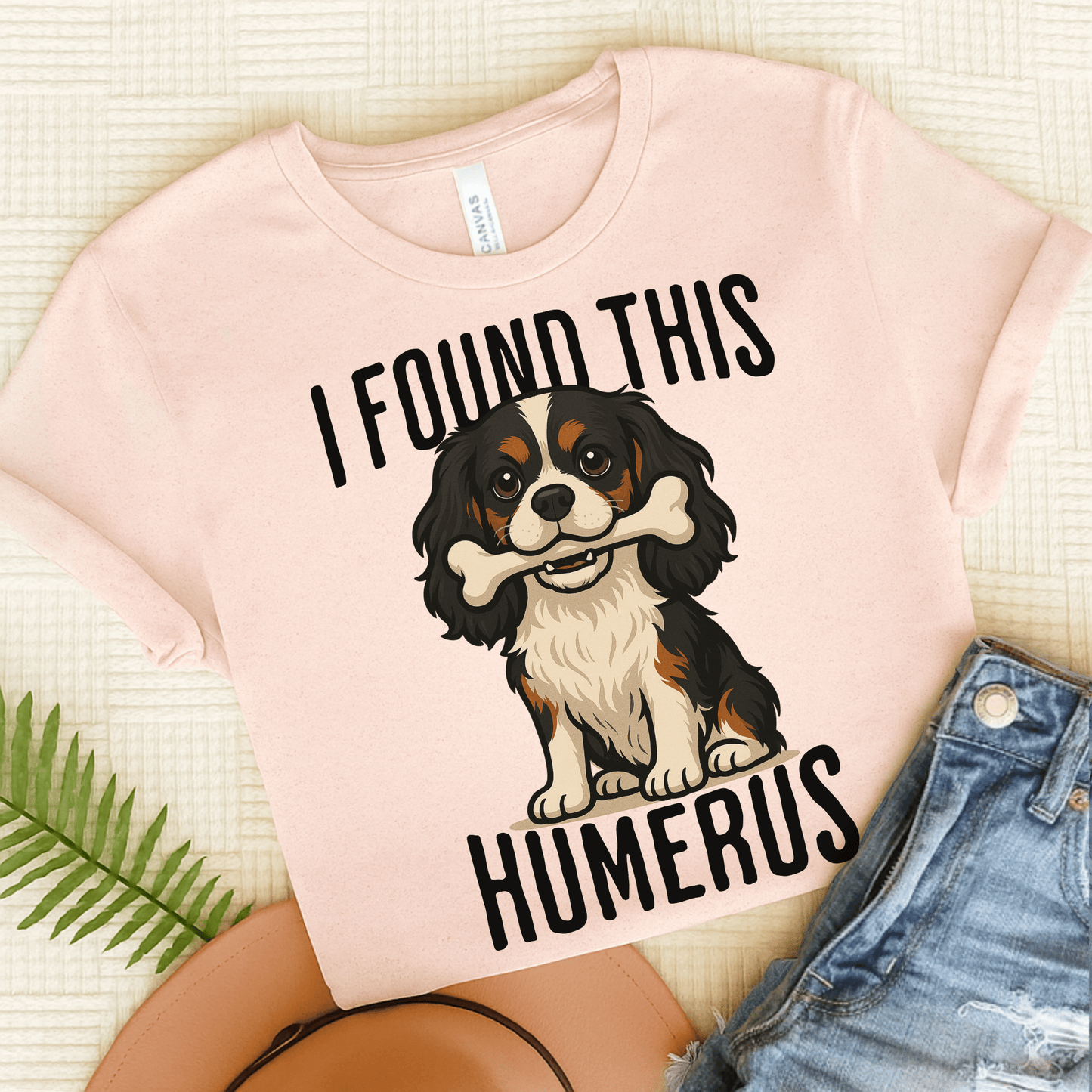 Tricolor Cavalier Humerus Tshirt Soft Pink