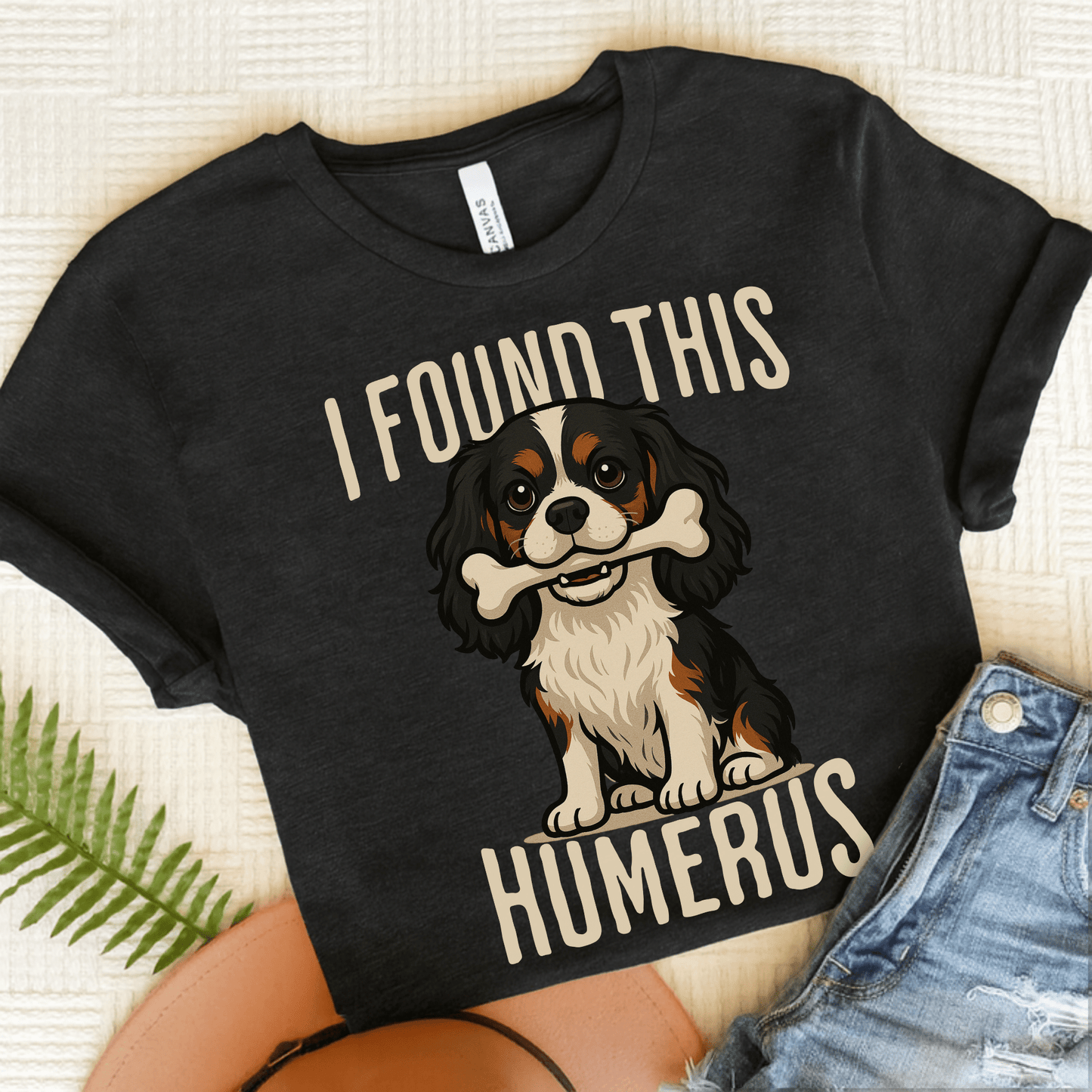 Tricolor Cavalier Humerus Tshirt Dark Grey Heather