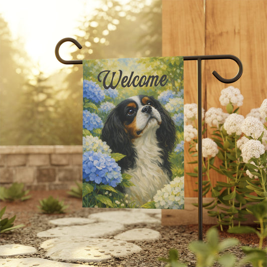 Personalized Cavalier Hydrangea Garden Flag