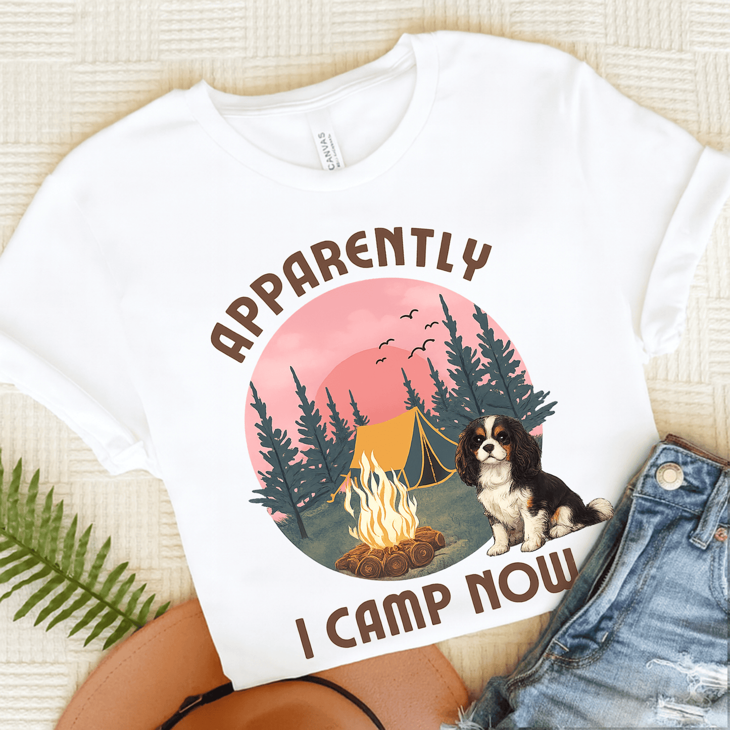 Personalized Cavalier I Camp Now Unisex TShirt White