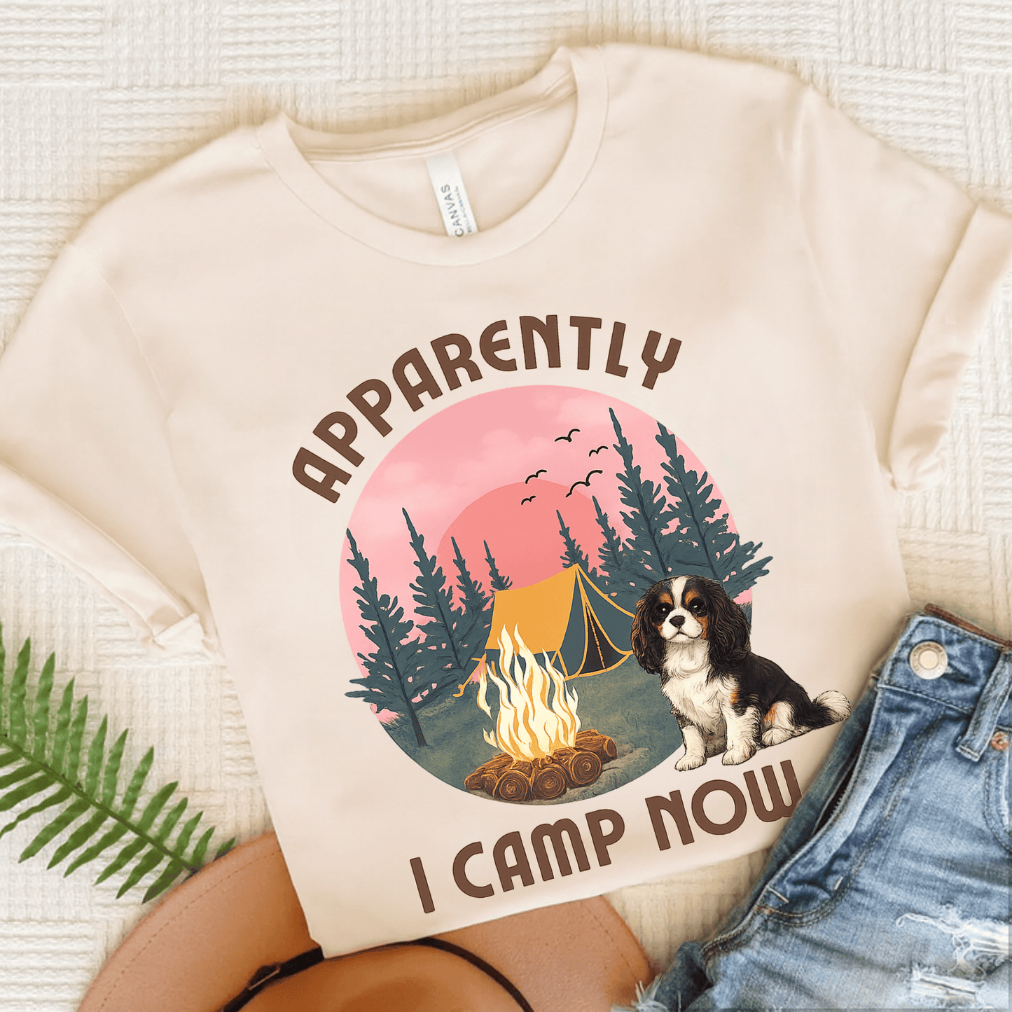 Personalized Cavalier I Camp Now Unisex TShirt Natural