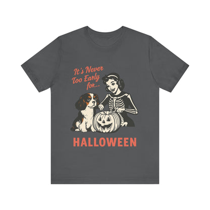 Printify T-Shirt Tricolor Cavalier King Charles Early Halloween TShirt