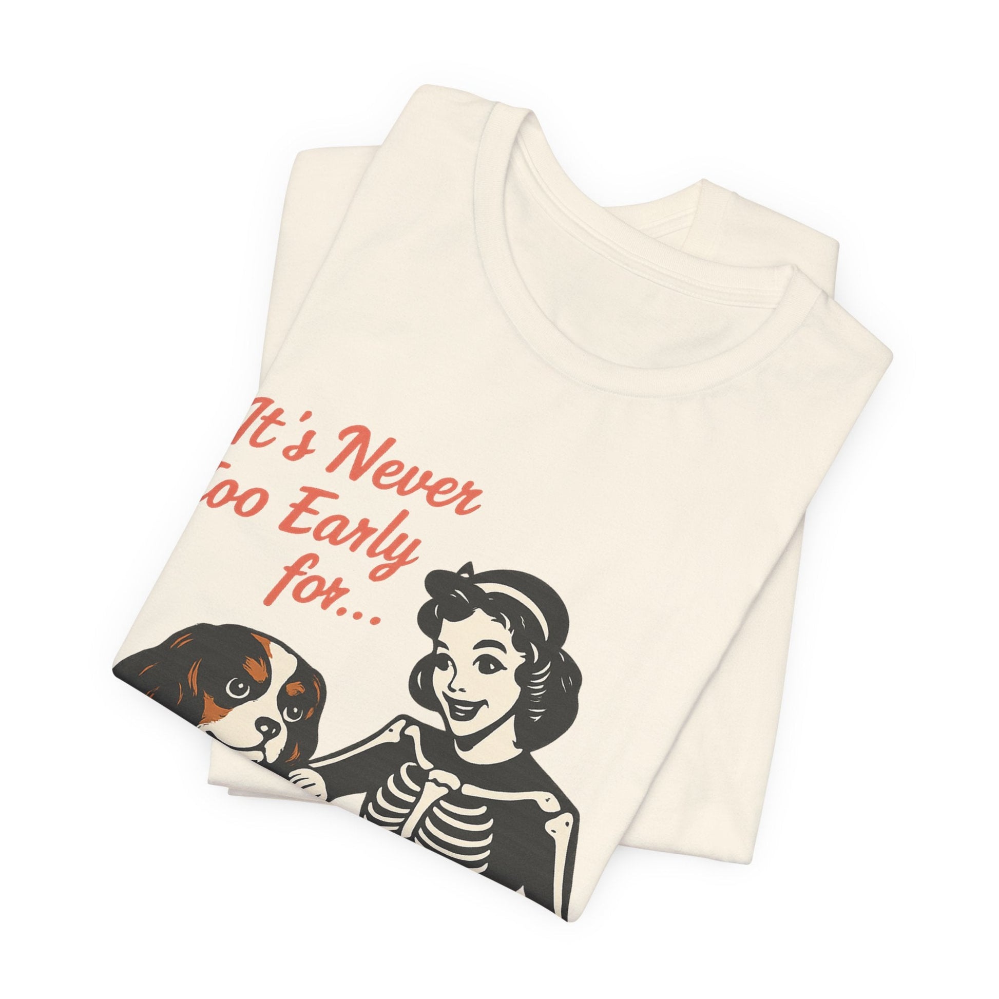 Printify T-Shirt Tricolor Cavalier King Charles Early Halloween TShirt