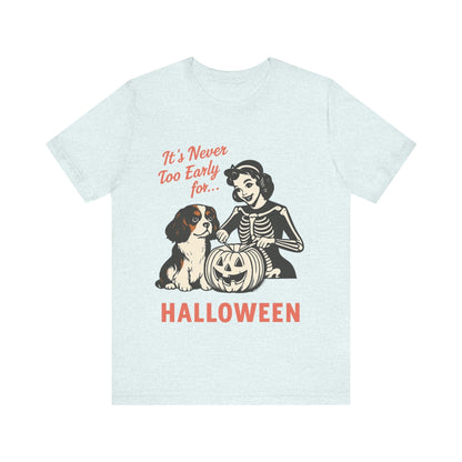 Printify T-Shirt Tricolor Cavalier King Charles Early Halloween TShirt