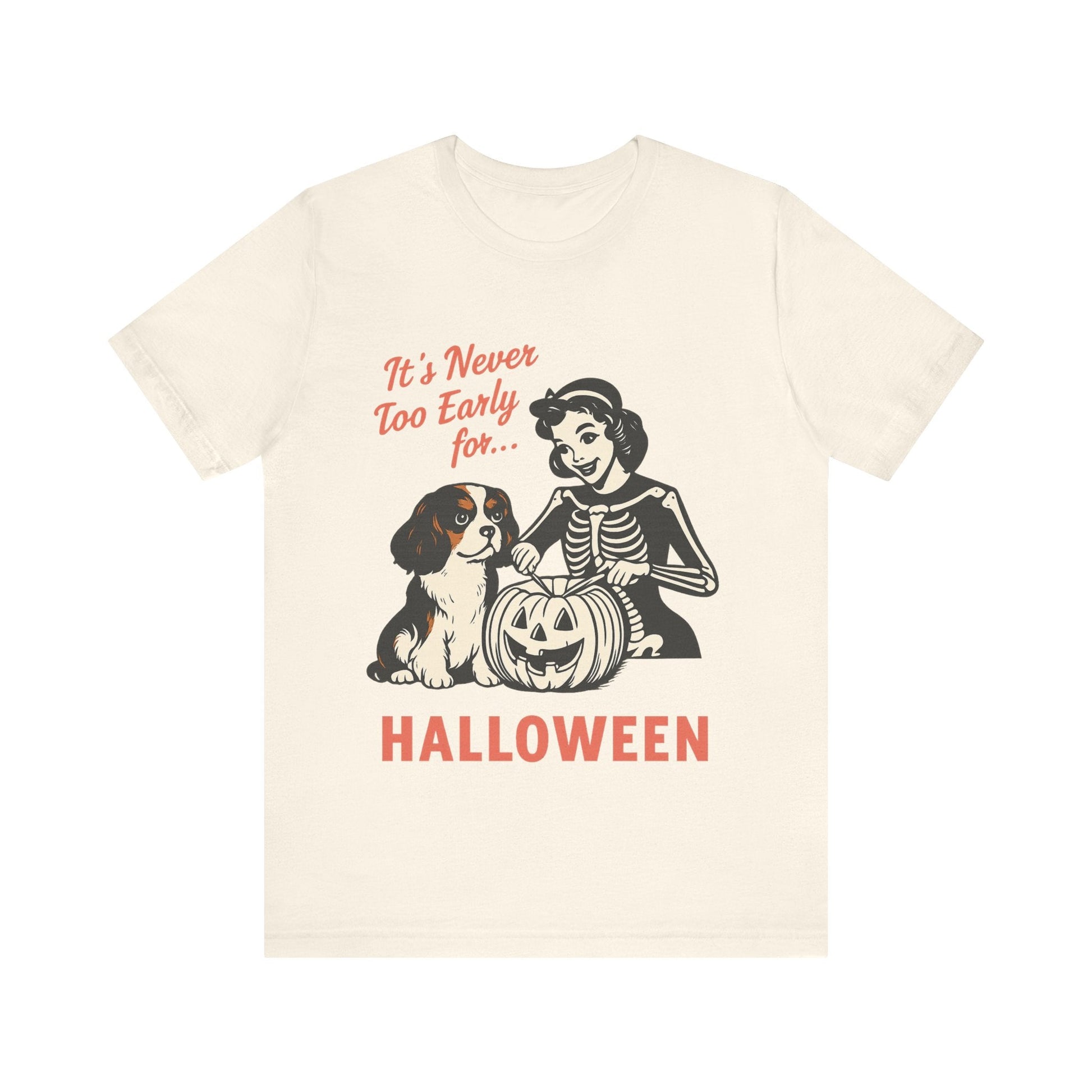 Printify T-Shirt Tricolor Cavalier King Charles Early Halloween TShirt