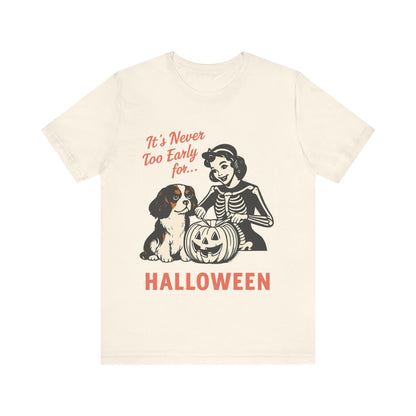 Printify T-Shirt Tricolor Cavalier King Charles Early Halloween TShirt